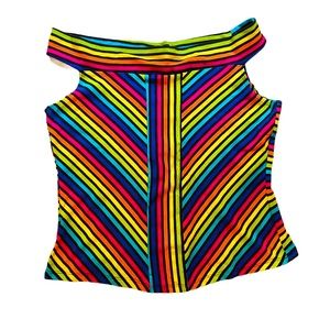 Rainbow striped vintage crop top - PRIDE perfect!